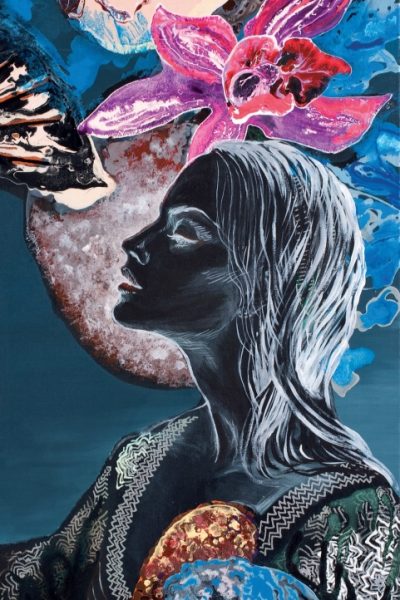 Sedem sestier I.-VII, akryl na plátne, 80x40cm