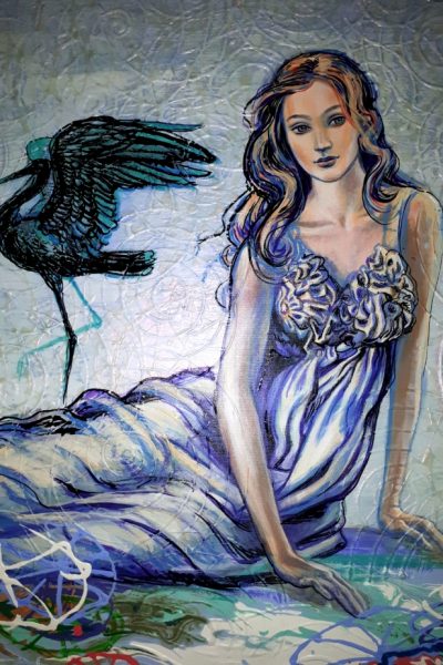 Aria, akryl a tuš na plátne, 80x60cm