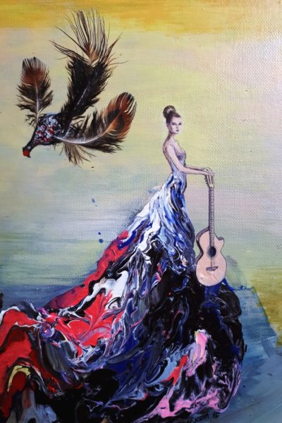 Glamoure, akryl na plátne, 40x30cm