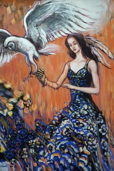 Indiánske leto, akryl na plátne,50x40cm