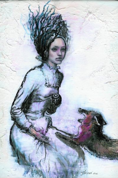 Predjarie, akryl na plátne, 30x25cm